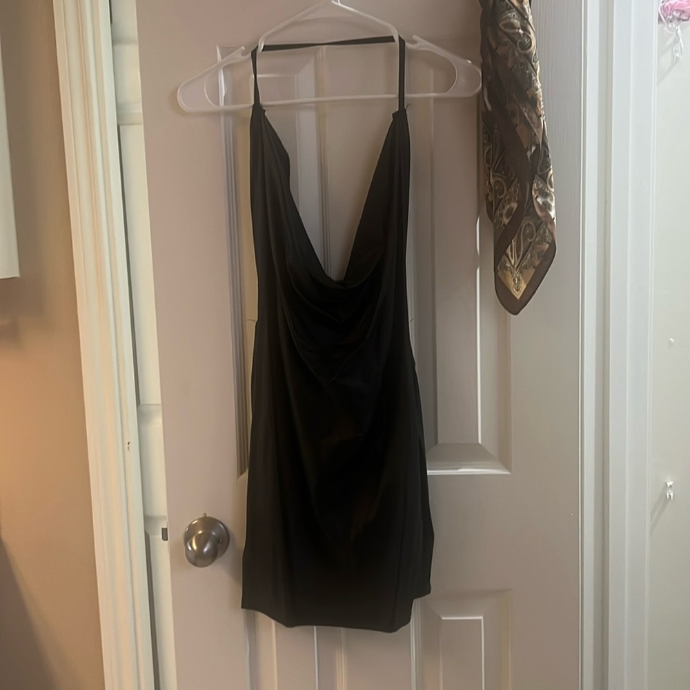 Black mini dress